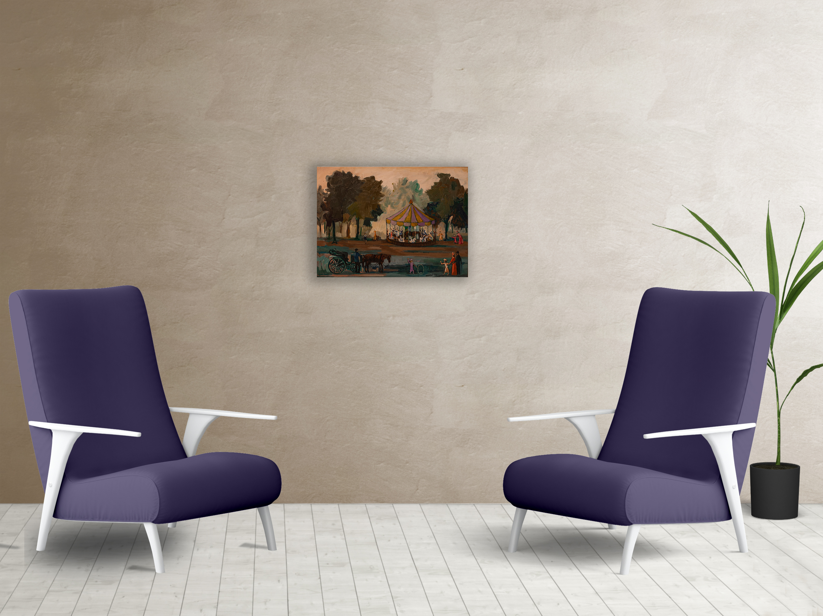 Living cuadro Buenos Aires 2 con marco